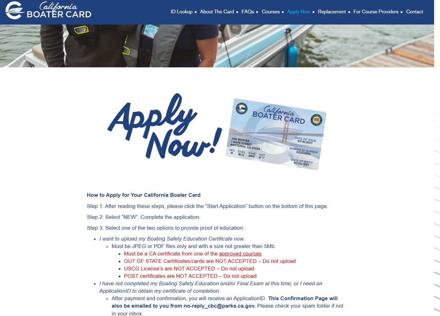 boaters Card